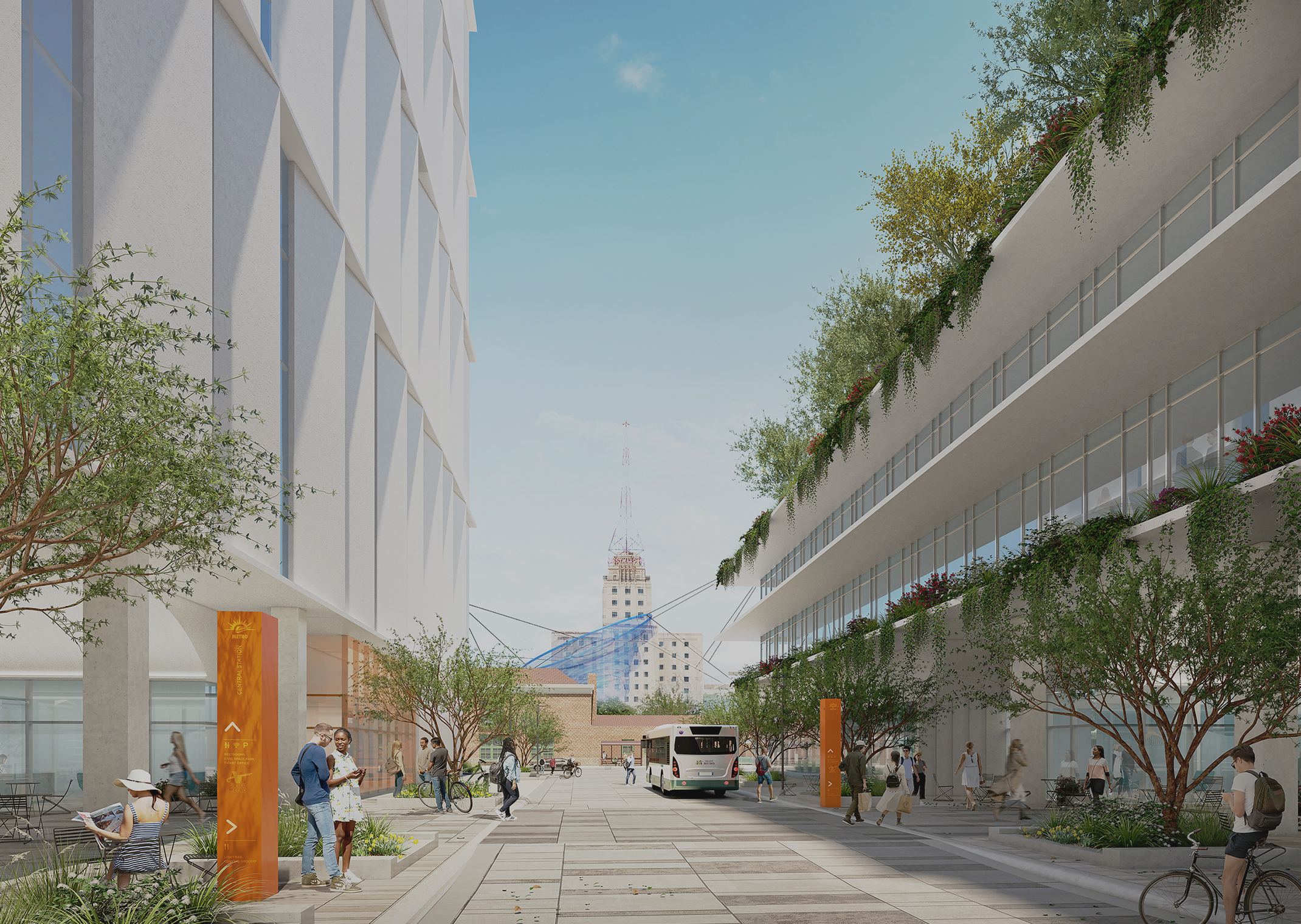 exterior view of Central Station sidewalk area